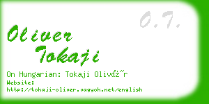 oliver tokaji business card